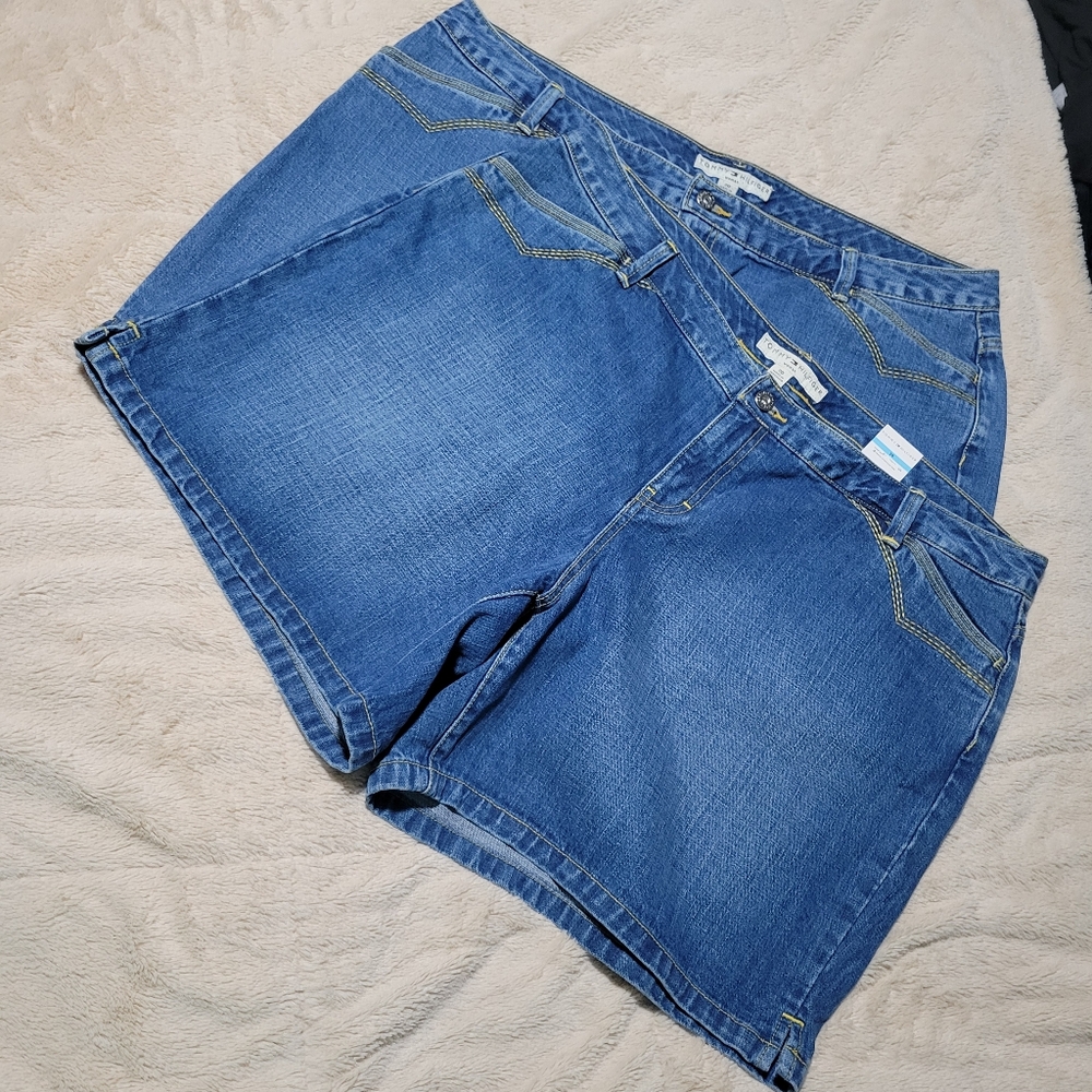 2 Pair - one is NWT Vintage Tommy Hilfiger denim shorts plus size 20